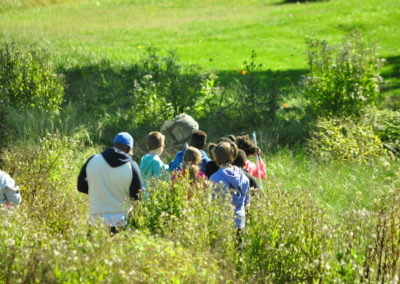 Students work with scientists to observe organisms, record data, and share results on iNaturalist during the fall student BioBlitz at the Howard County Conservancy - Belmont