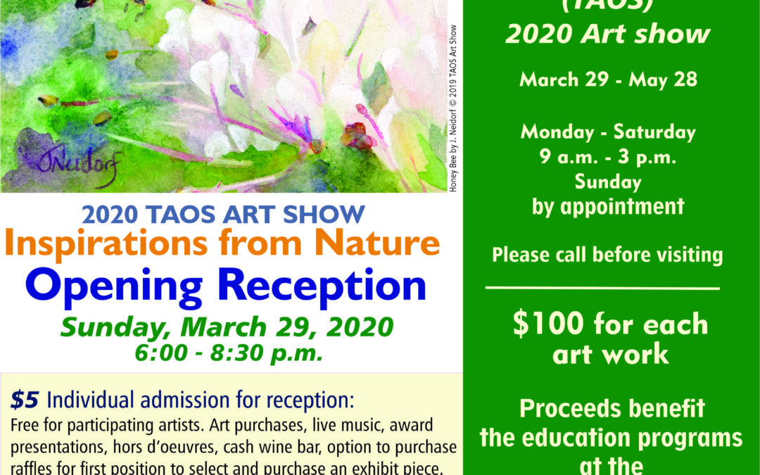 POSTPONED- The Art of Stewardship: Inspirations from Nature – Opening Reception
