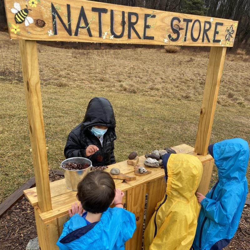 Kids playing at the nature store